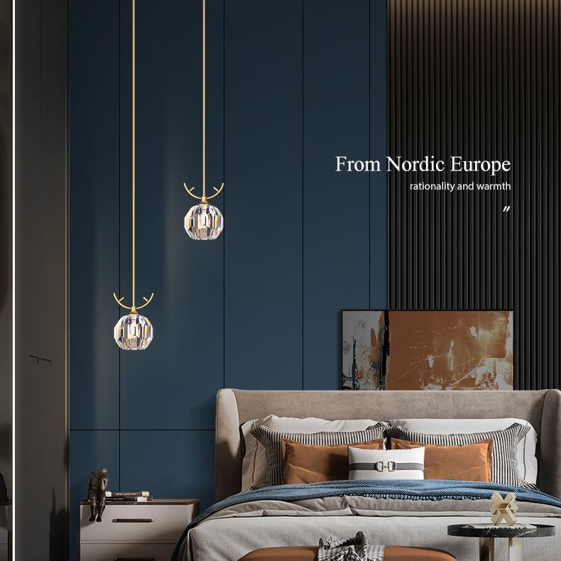 Bloc de cristal sphérique Hanging Light Simplicité