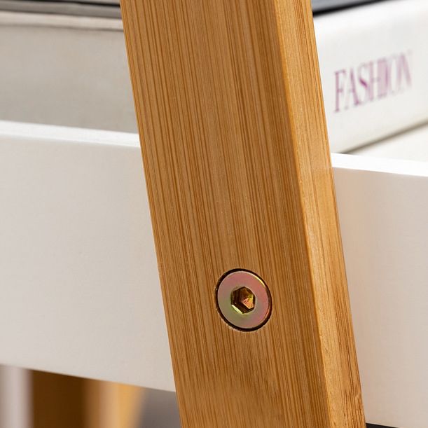 Wooden Open Bookshelf Modern Rectangle Bookcase with Shelves