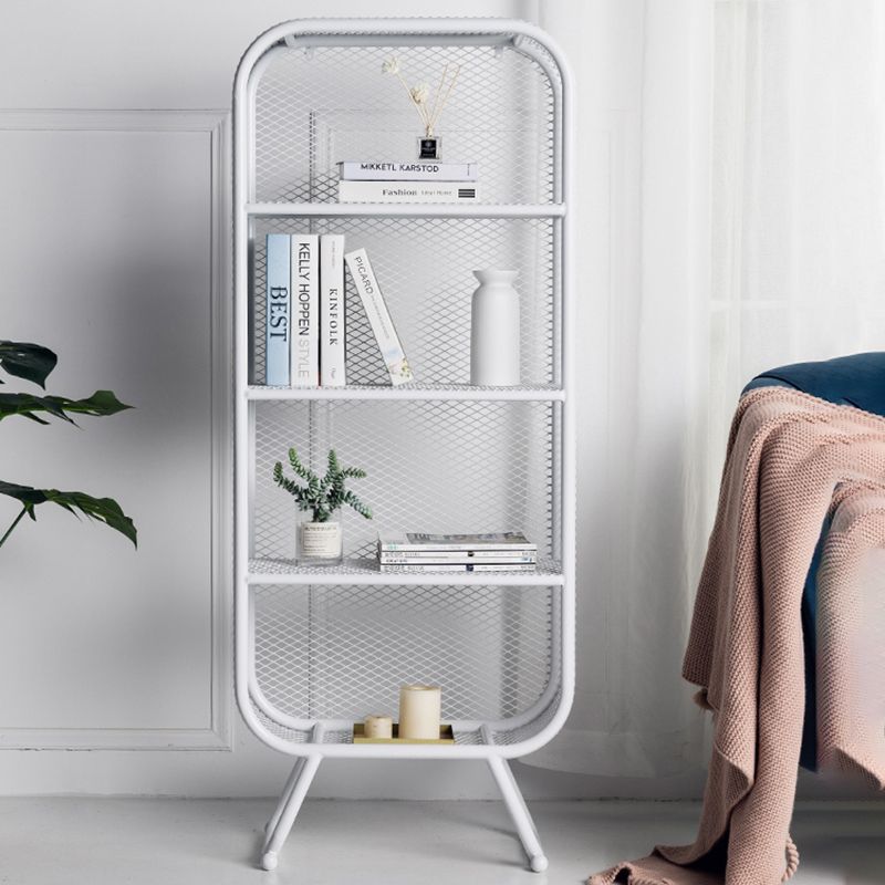 Shelves Included Bookcase Vertical Metal Bookshelf Closed Back