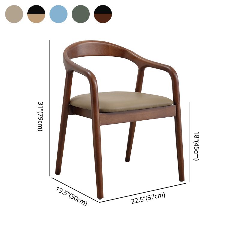 Silla de madera maciza de estilo tradicional, sillas de comedor de cocina con brazo trasero abierto