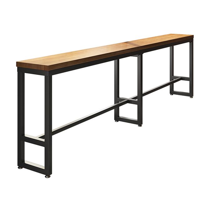 Industrial Solid Wood Pub Table Bar Height Rectangle Bar Table for Indoor