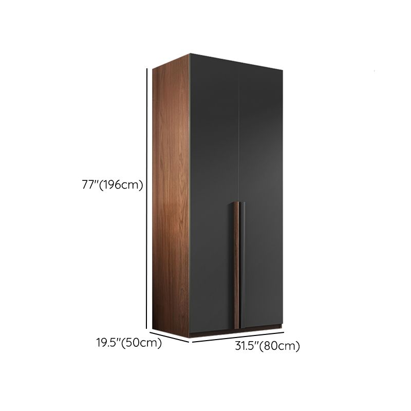 Wooden Wardrobe Armoire with Drawer Modern Hinged Wardrobe Closet