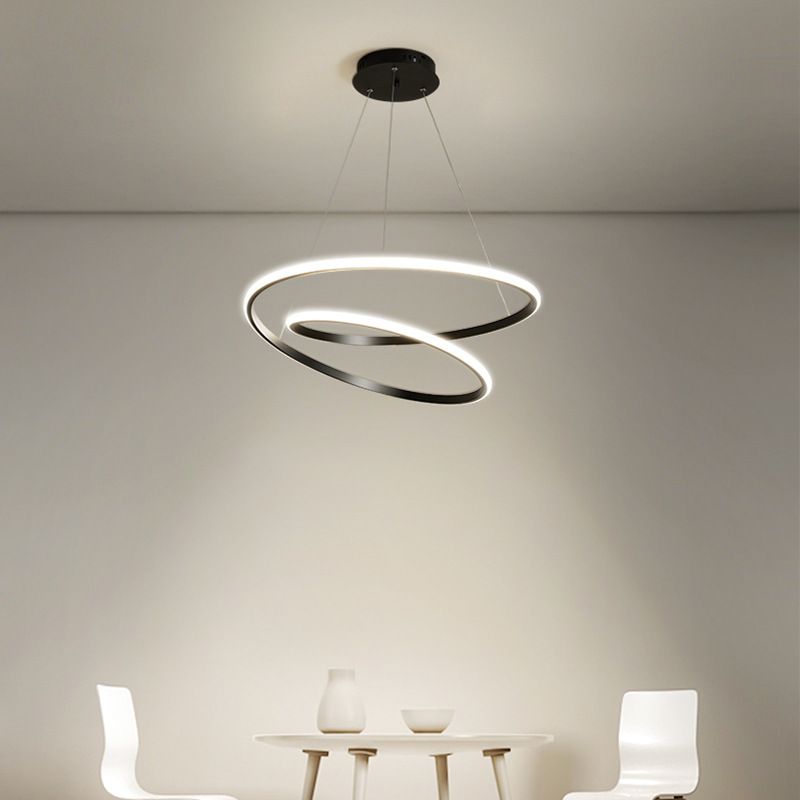 Moderne stijl 1-licht gesuspendeerde verlichtingsarmatuur Acryl Twist hanger kroonluchter