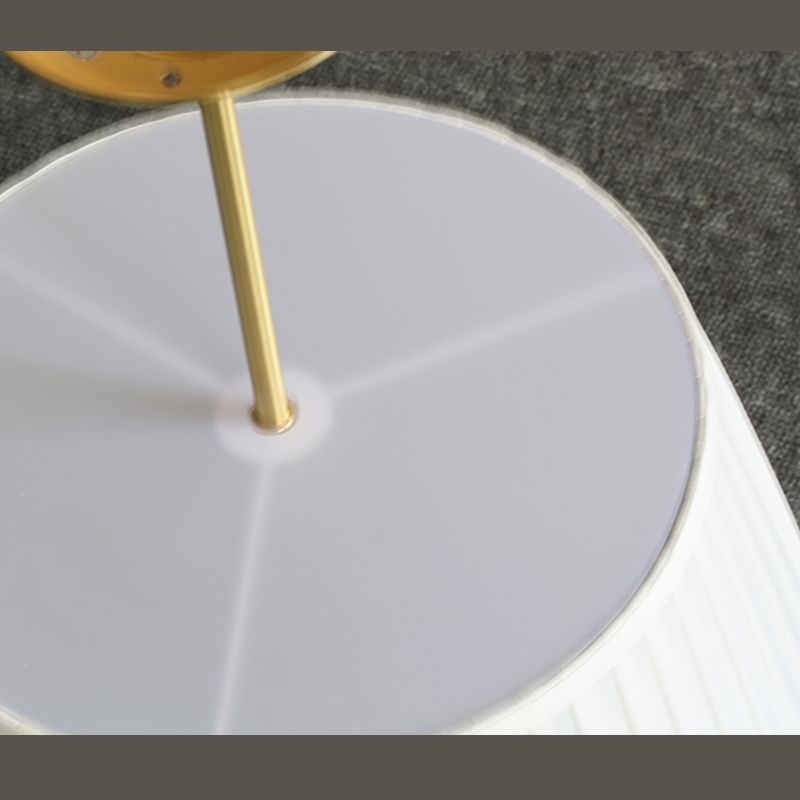 Chandelier Lighting Fixture Minimalist-Style Metal Pleated Lampshade Ceiling Pendant Light for Bedroom