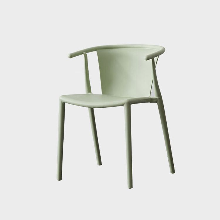 Multicolor Plastic Dining Armchair Contemporary Style Chair for Dining Room