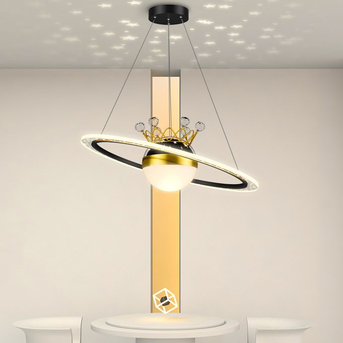 Ring Shade Metal Kroonluchter Lichten Modern 2- Lichte kroonluchter verlichtingsarmaturen