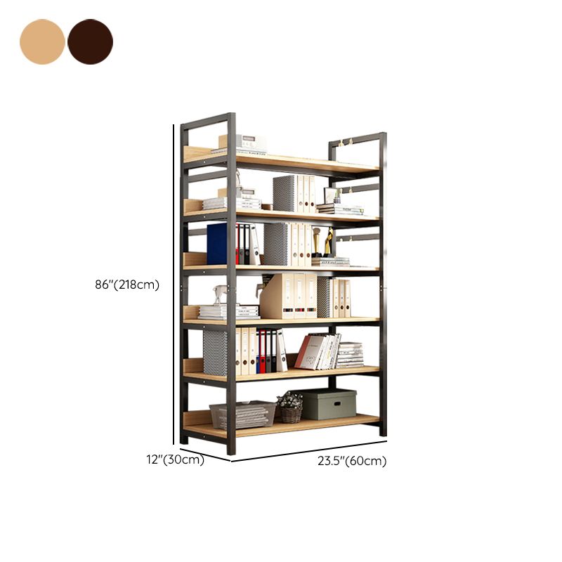 Metal Etagere Shelf Bookcase Vertical Open Book Shelf for Home