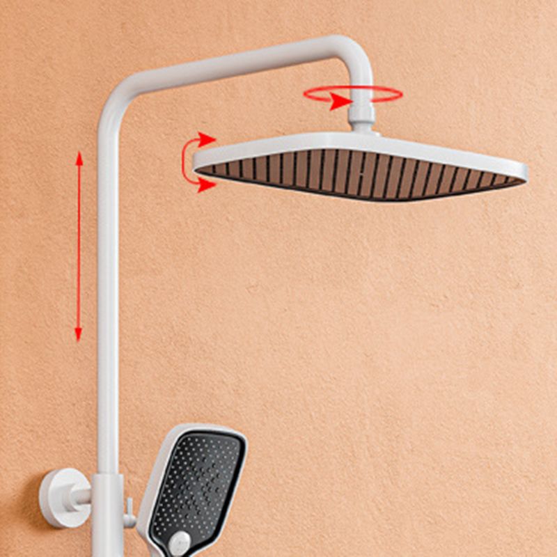Wall Mounted Shower Arm Shower Faucet Metal Shower System with Slide Bar
