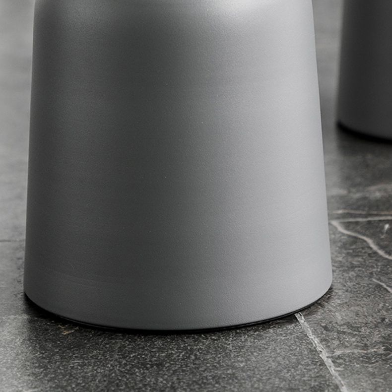 Modernistic Pedestal End Table Slate/Wood Top Round Corner Table
