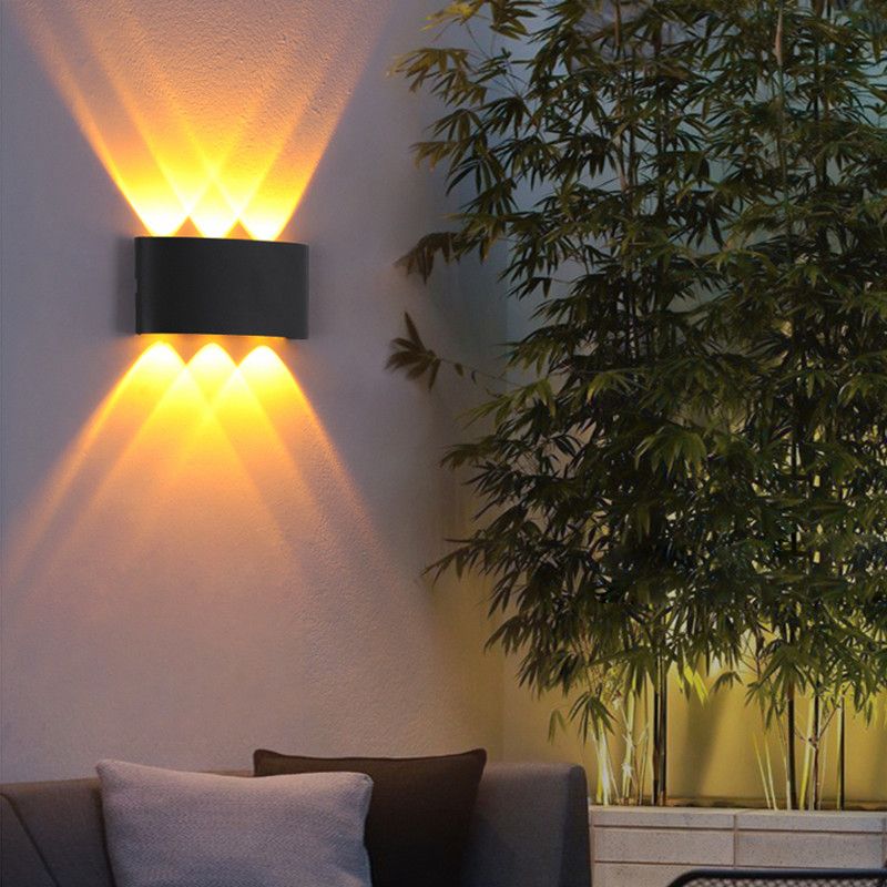 Multi Lights Rectangular Wall Washer Sconce Modern Style Metal Wall Lighting