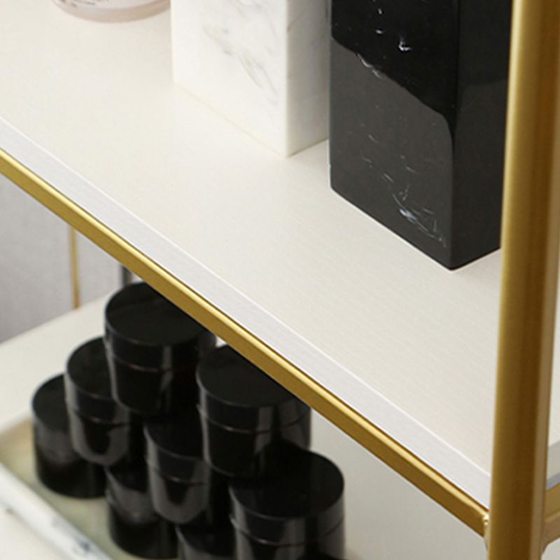 Glam Style Antique Finish Shelf Bookcase Metal Etagere Bookshelf with Shelves