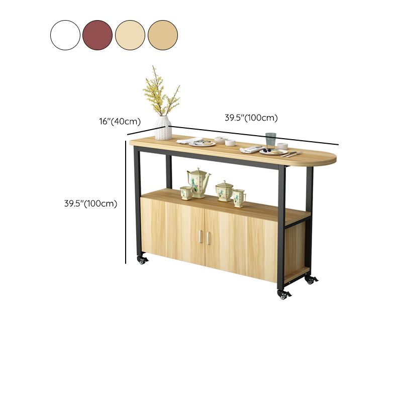Modem & Contemporary Wood Specialty Bar Wine Table for Living Room