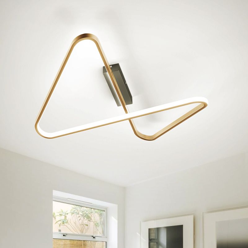 Luz de techo de forma lineal de estilo moderno Luz de techo de metal 1 luz para restaurante