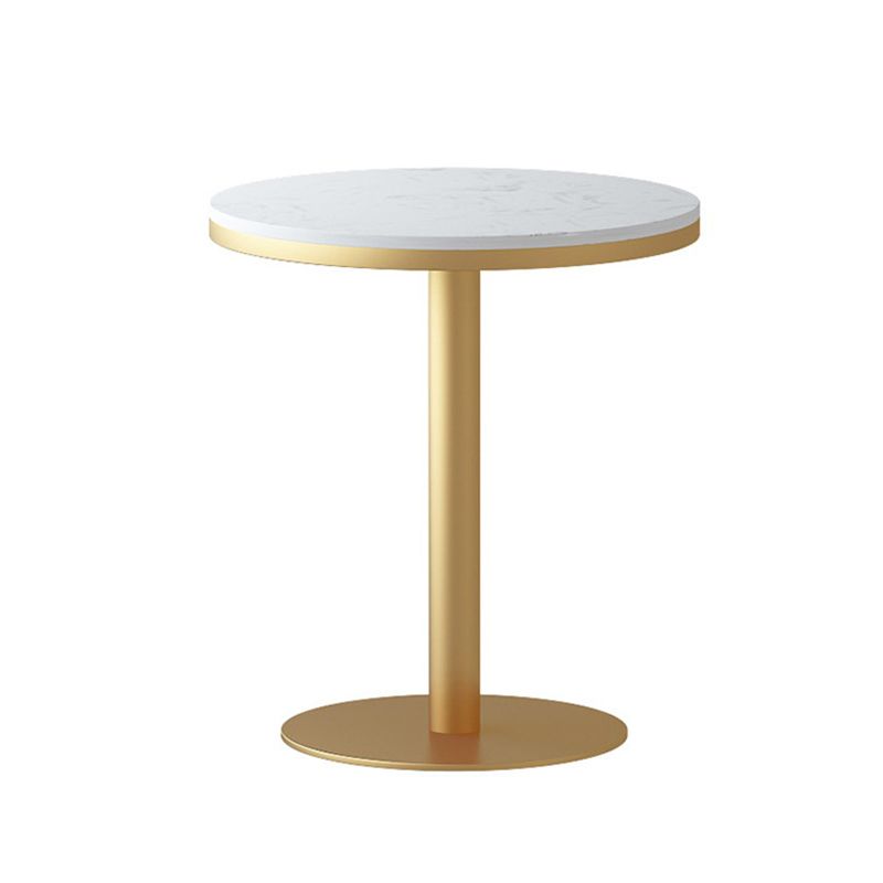 1/3/5 Pieces Dining Set Black-gold Base and White Top Table Glam Style Kitchen Set