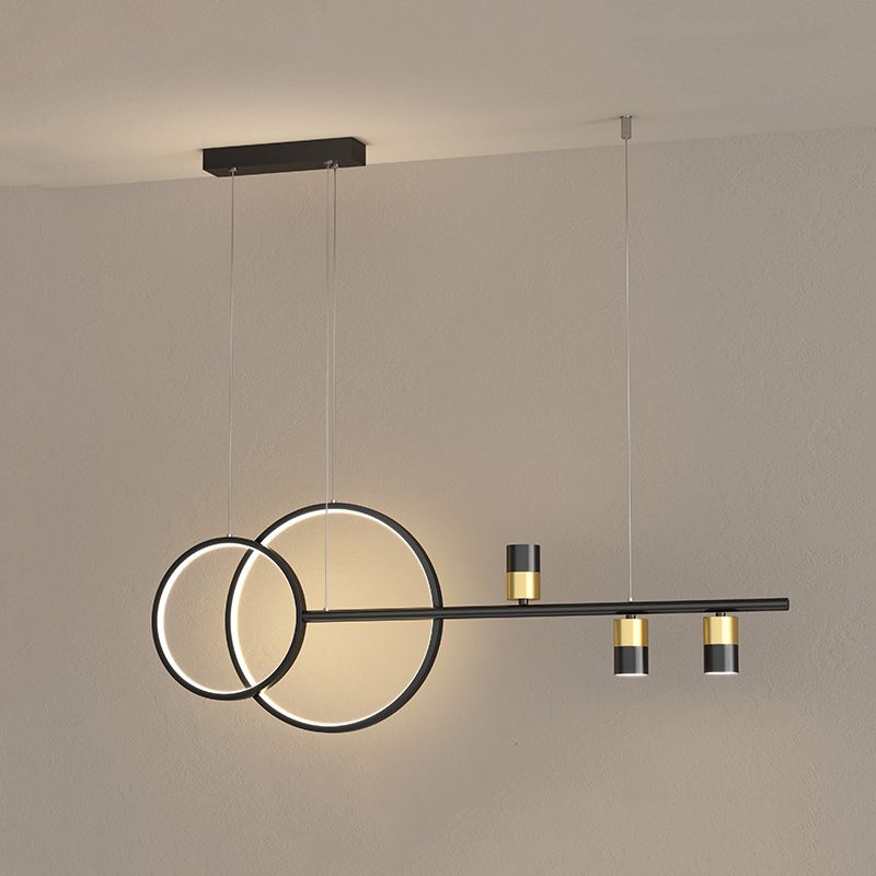 Modern Style Round Shape Island Pendants Metal Pendant Lights for Dining Room