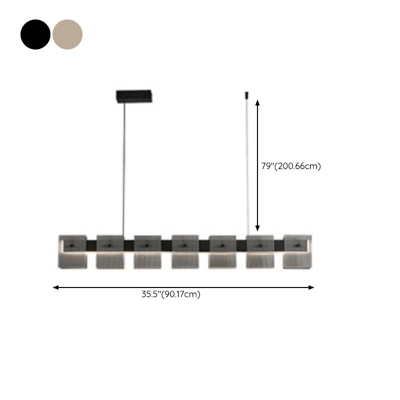 Contemporary Hanging Light Glass Island Light Fixture for Dining Room