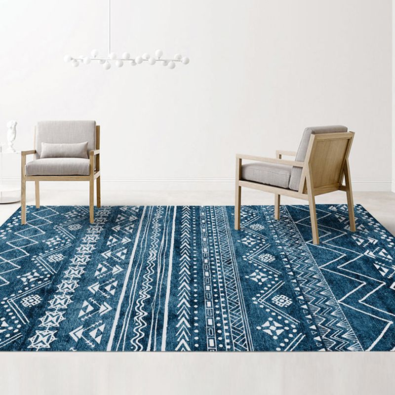 Multicolor Boho Intérieur Rapis Polyester Symboles tribaux Tapis Tache Risqueur intérieur résistant pour le salon