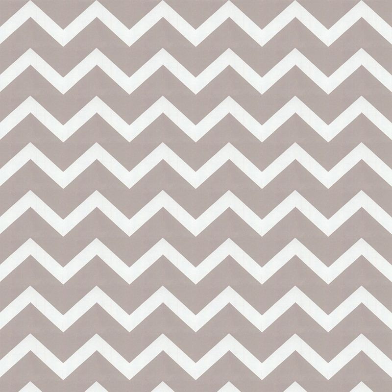 Non-Pasted Wallpaper with Grey and White Wave Stripes of Chevron Design, 33'L x 20.5"W