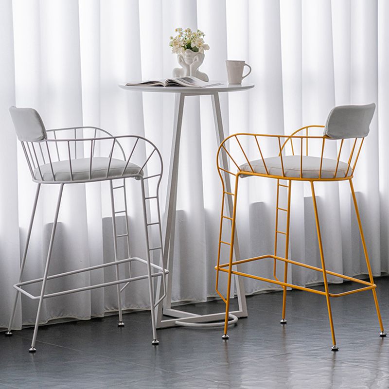 Contemporary 39" Height Backrest Counter Stool with Leather Cushion