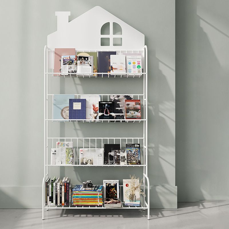 Shelves Included Bookcase 57.1" Tall Metal Bookshelf Vertical