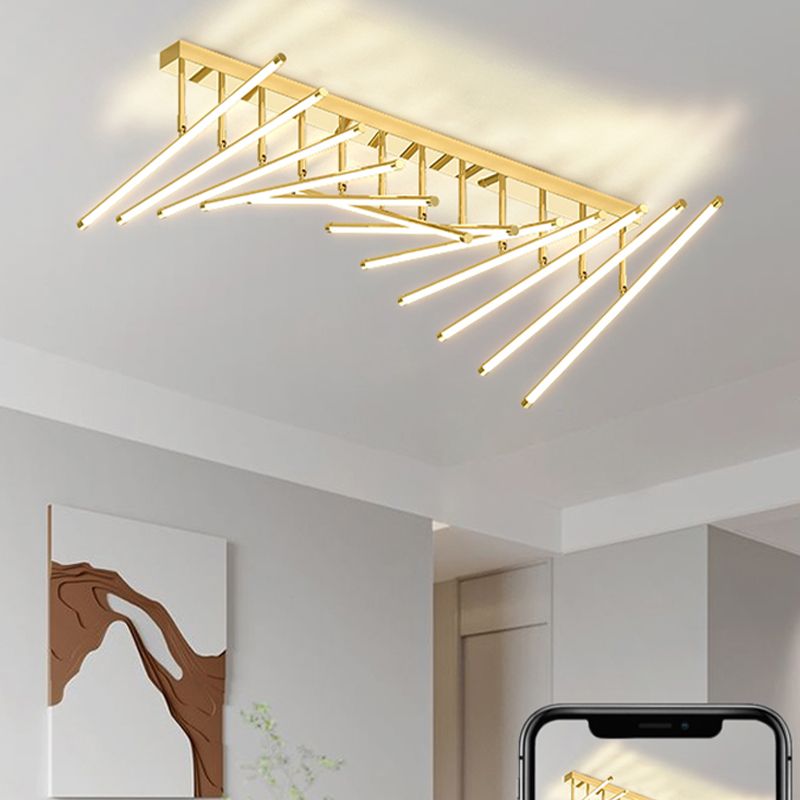 Luz de techo lineal nórdico Luz de montaje de aluminio de aluminio de aluminio para sala de estar
