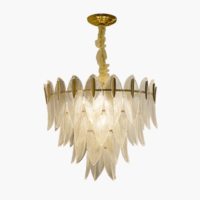 Estilo contemporáneo Luces colgantes de forma única Luces de lámpara de vidrio en oro