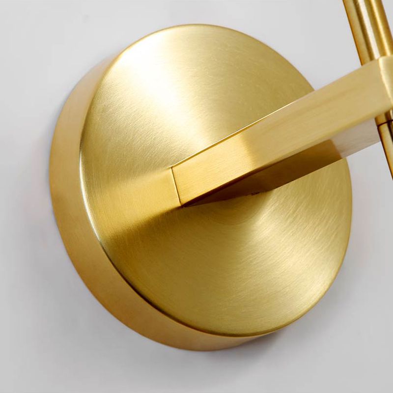 Modern Style Wall Lighting Fixture Gold Shaded Wall Mounted Light with Crystal Shade