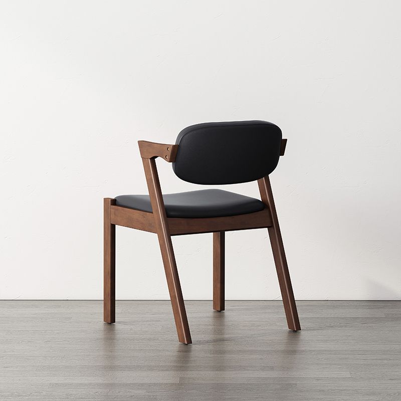 Contemporary Kitchen Solid Wood Dining Side Chair Opening Back Dining Side Chair