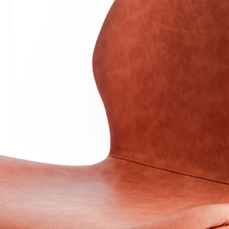 Contemporary Swivel Adjustable Height Stool Matte Finish Leather Barstool