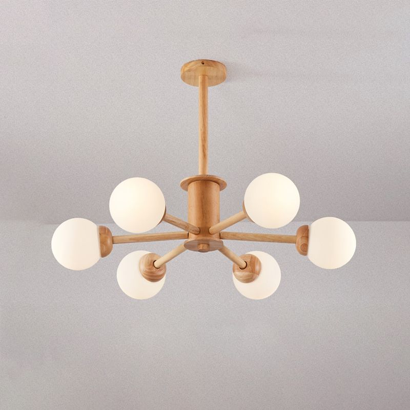 Lámparas de lámpara de lámpara de globo modernas lámparas colgantes colgantes de múltiples cabezas con sombra de vidrio