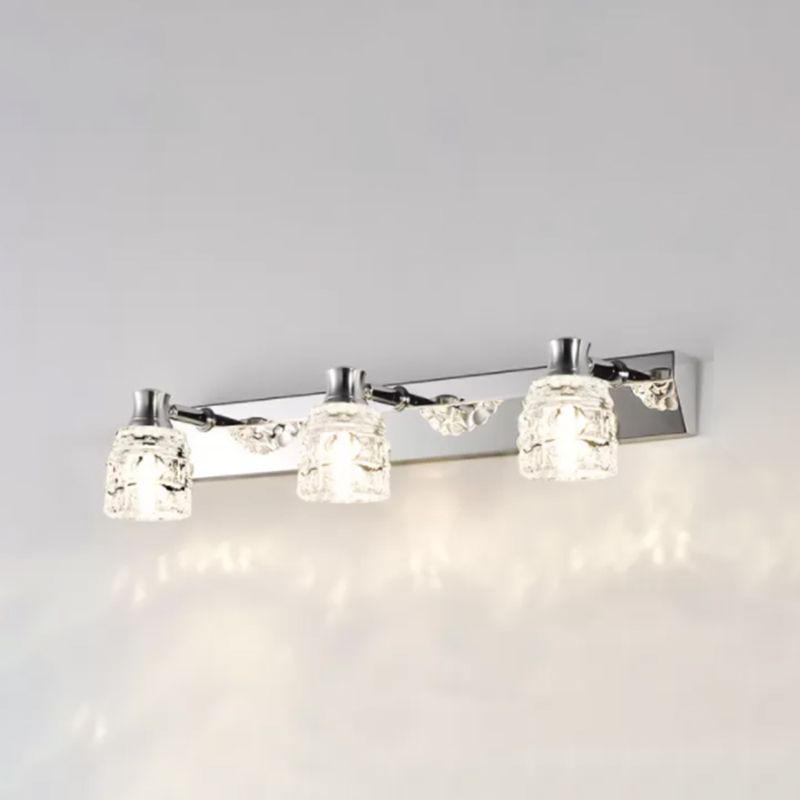 Makeup Mirror Light Modern Simple Stainless Steel Mirror Lamp Fixture for Bathroom Toilet