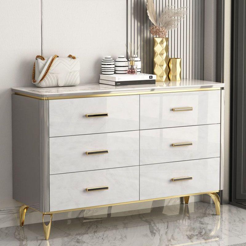Glam Engineered Wood Storage Chest Bedroom Chest with Drawers