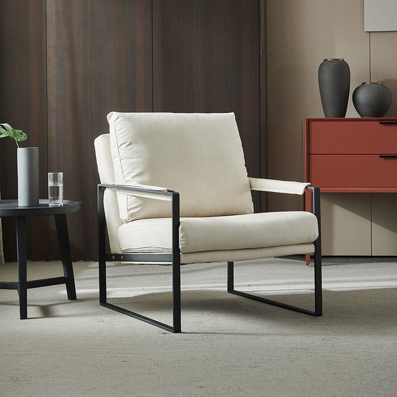 27.56"L x 28.35"W x 29.53"H Contemporary Cushion Back Pillow Top Arms Chair