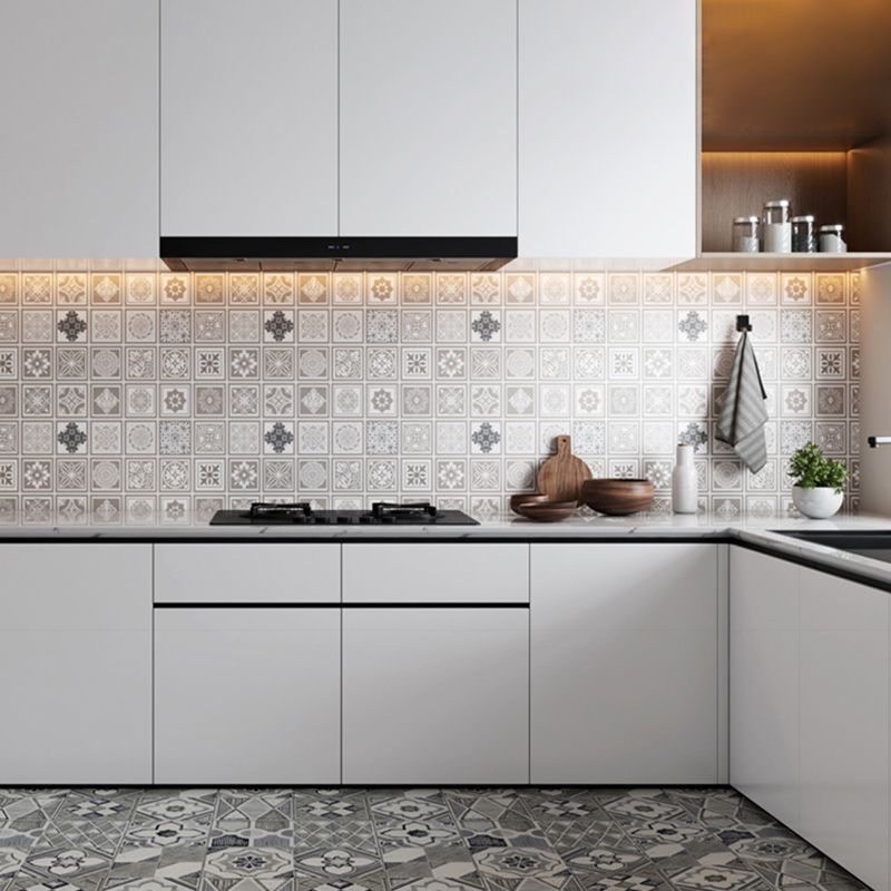 Modern Smooth Mosaic Tile Peel and Stick Wall Tile for Kitchen