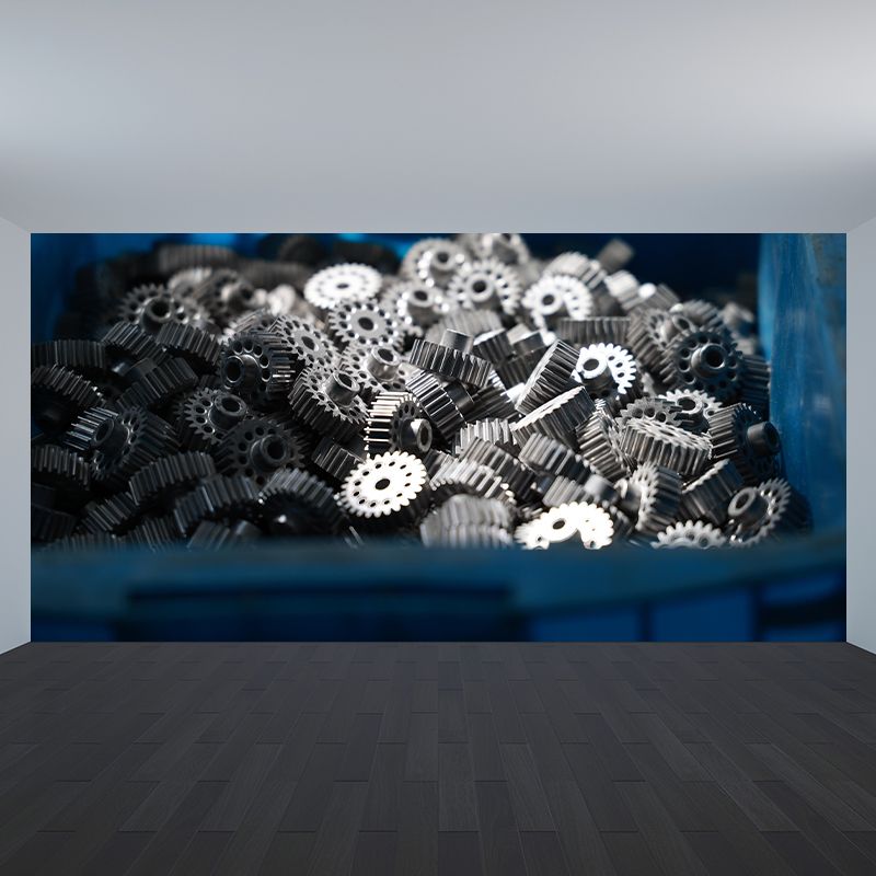 Mildew Resistant Industrial Metal Mural Wallpaper Decorative Wall Art for Decoration