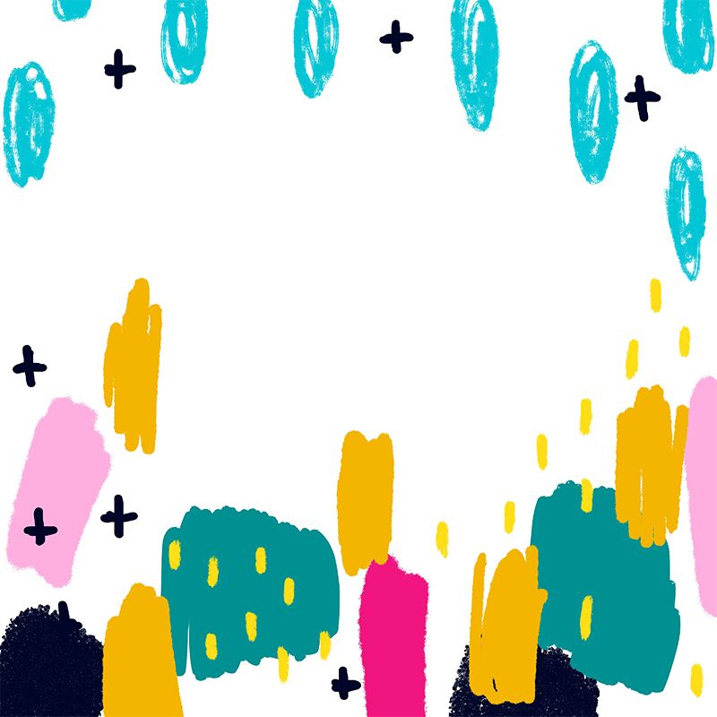 Kids Exterior House Drawing Mural Blue Water Resistant Wall Decor for Child Bedroom