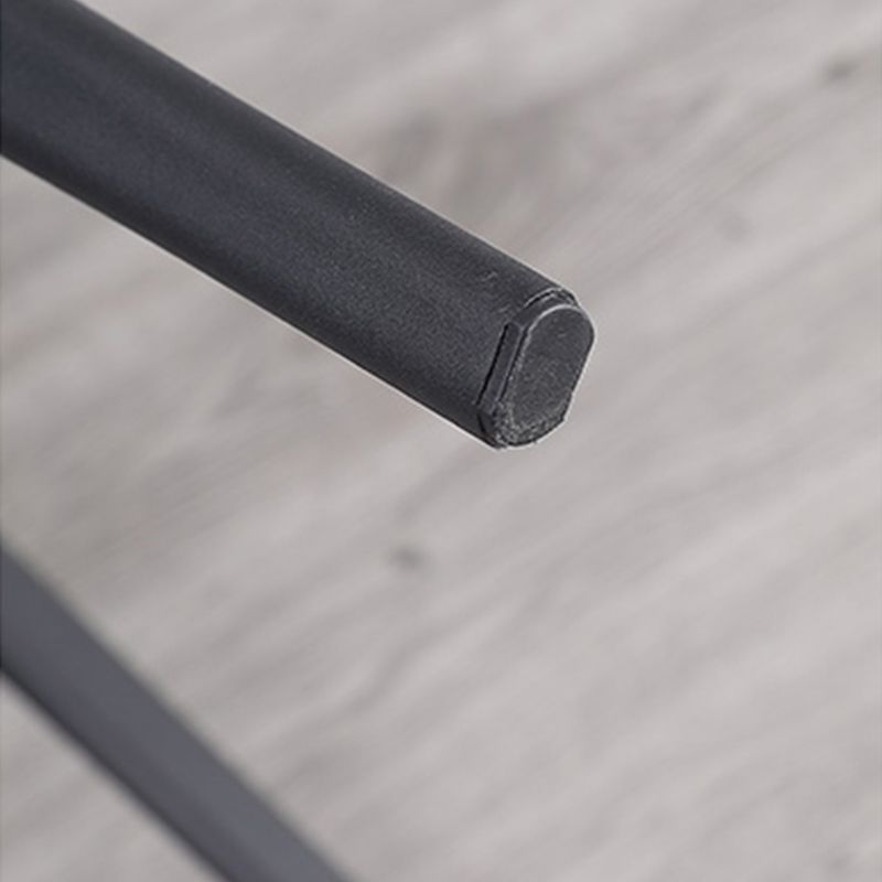 Industrial Style Side Chair Faux Leather Side Dining Chair with Metal Base