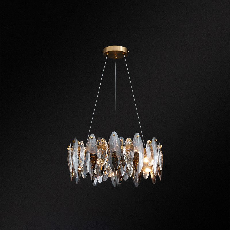 Luces de lámpara de cristal geométrica luces colgantes de cocina contemporáneas