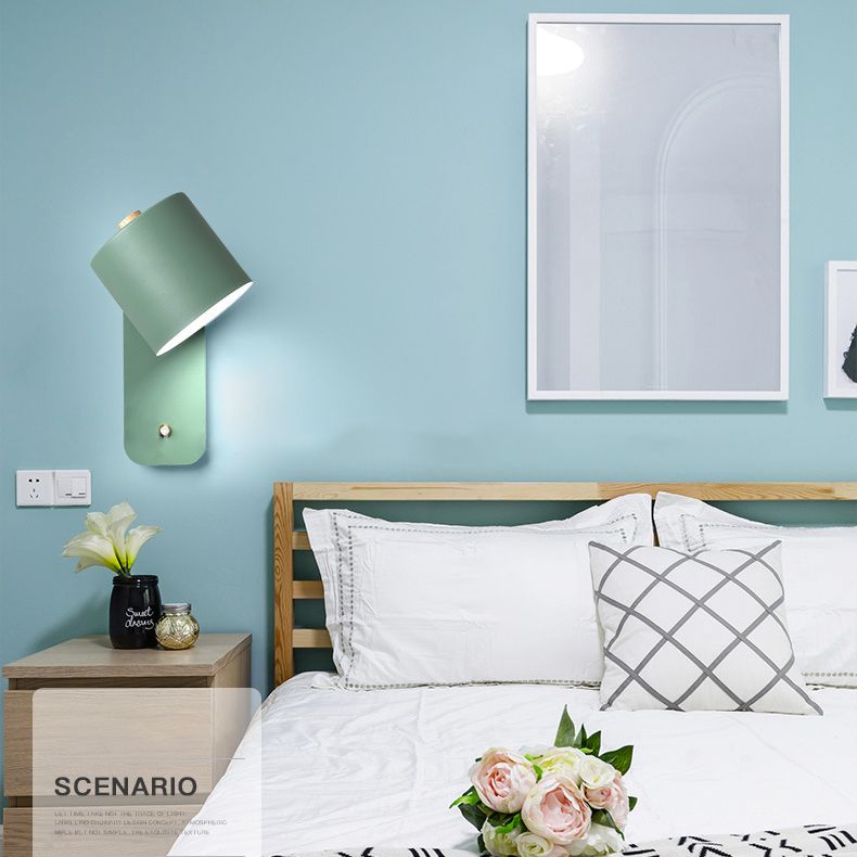 Estilo moderno nórdico 1 luz de pared de metal ligero de pared ligera para sala de estar para sala de estar