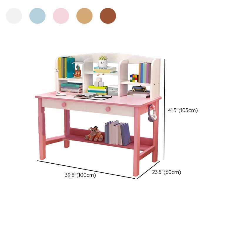 Writing Desk Home Kids Desk 23.6" W Solid Wood Desk with Drawer