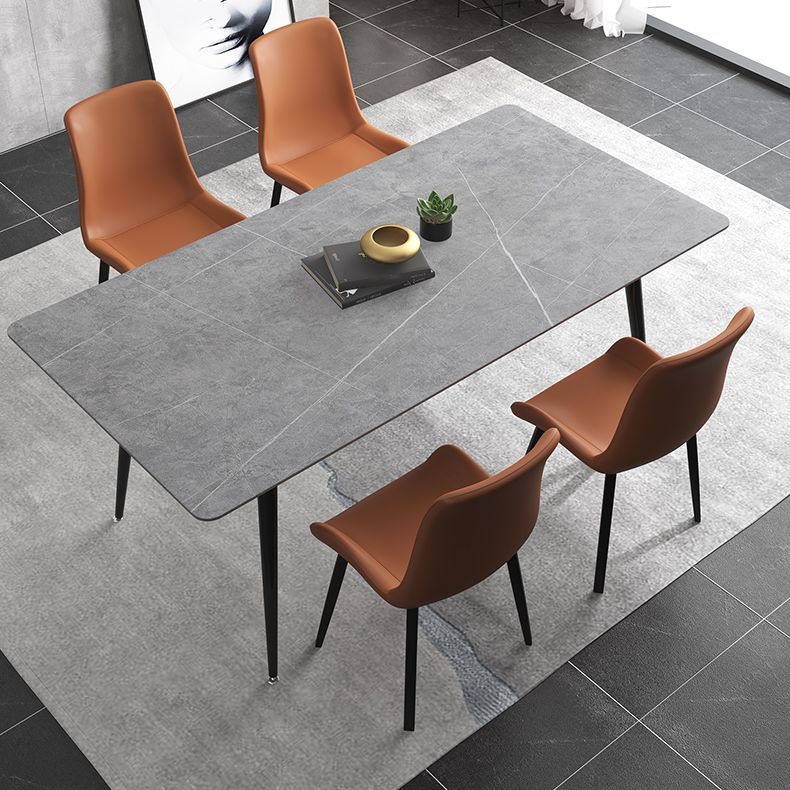 Industrial Grey Sintered Stone Esstisch Rechteck Form Standard Esstisch für Küche