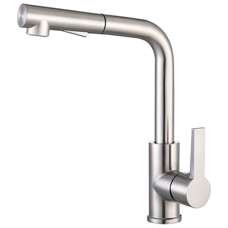 Modern Style Copper Kitchen Faucet Single Handle Low Arc Kitchen Faucet