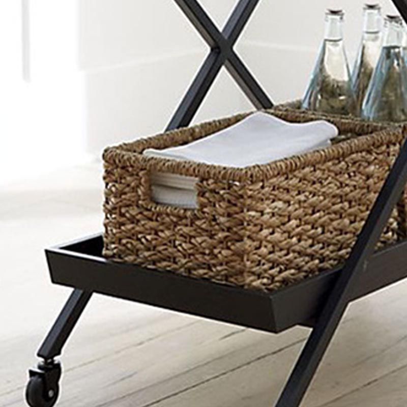 27.56"H Rolling Modern Prep Table Wood Rectangular Prep Table for Home Use