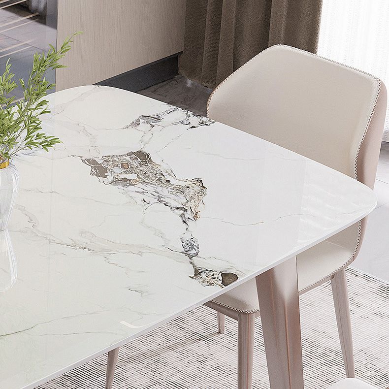 Nordic Sintered Stone Top Dining Set Rectangle 1/2/5/7 Pieces Dining Table Set