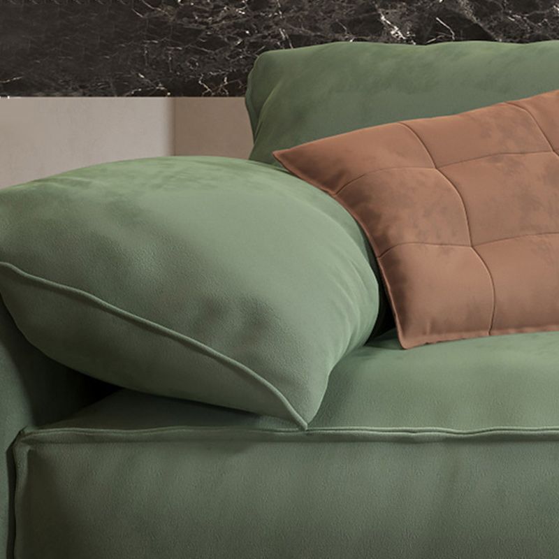 Tissu salon Pillow Top Arm Coussins standard Settee Green