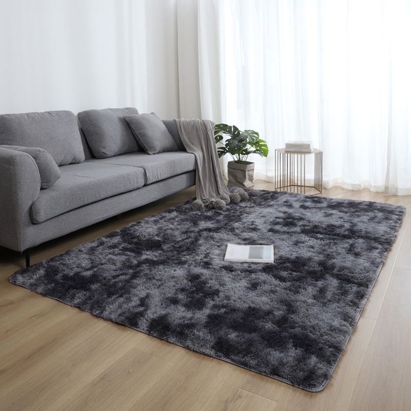 Trendy Modern Tie-dyed Indoor Rug Comfort Shag Rectangle Rug Polyester Stain Resistant Carpet for Living Room