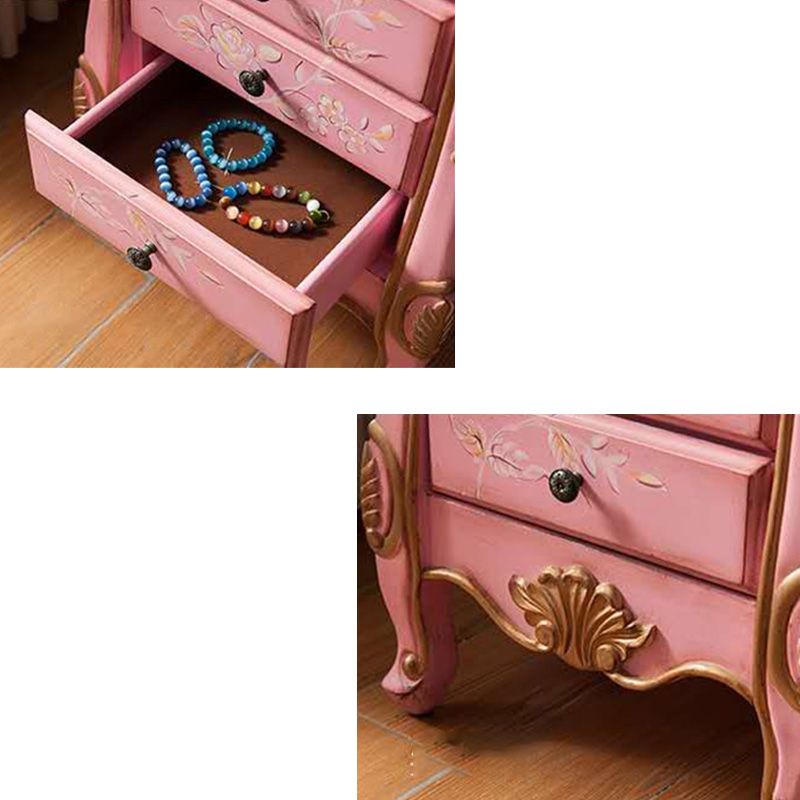 Industrial Side Cabinet in Solid Wood with 7 Drawers and 1 Door