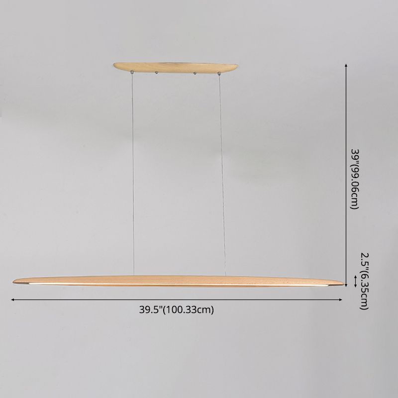 Luci a ciondolo da cucina moderna Lampaggio di illuminazione isola lineare in metallo