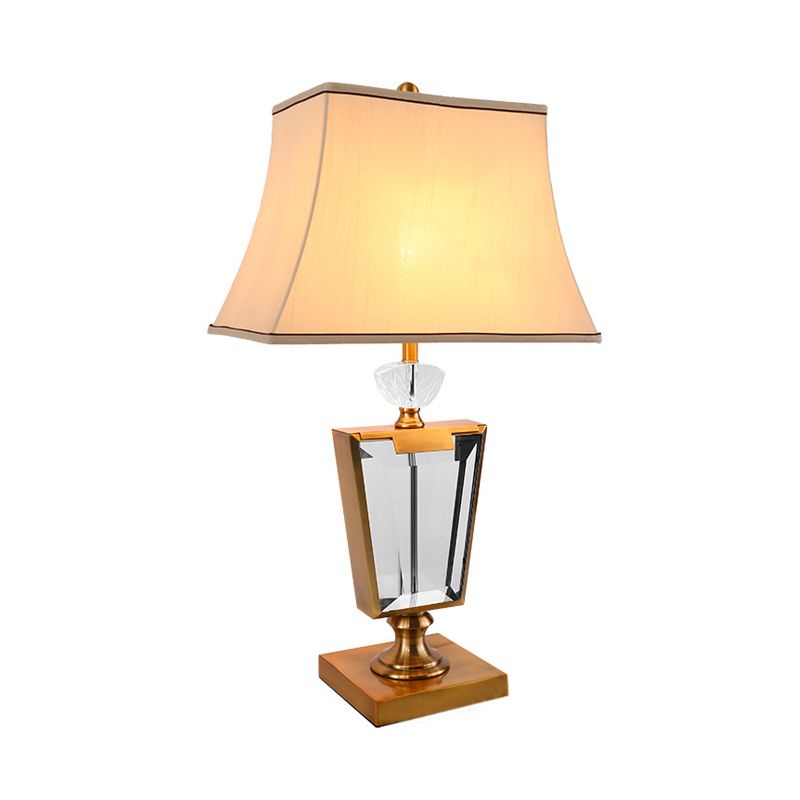 1 hoofd eetkamer tafel licht modernistische gouden kleine bureaubriek met bel -stofschaduw
