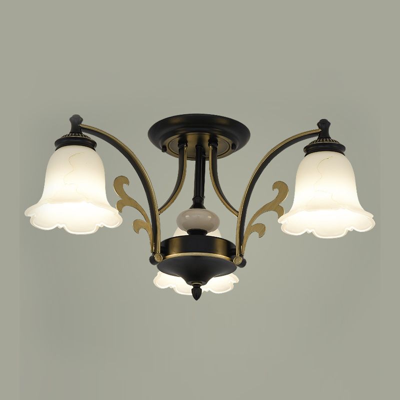 Zeitgenössische Unterputzleuchte, minimalistische Deckenleuchte mit Glasschirm für Schlafzimmer